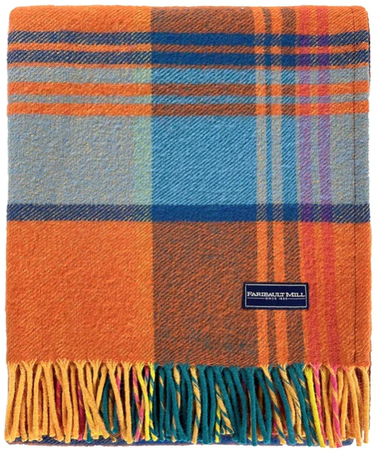 Heritage Plaid Wool Throw Blanket