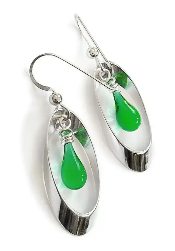 SUNDROP Ribbon Oval Earring Long