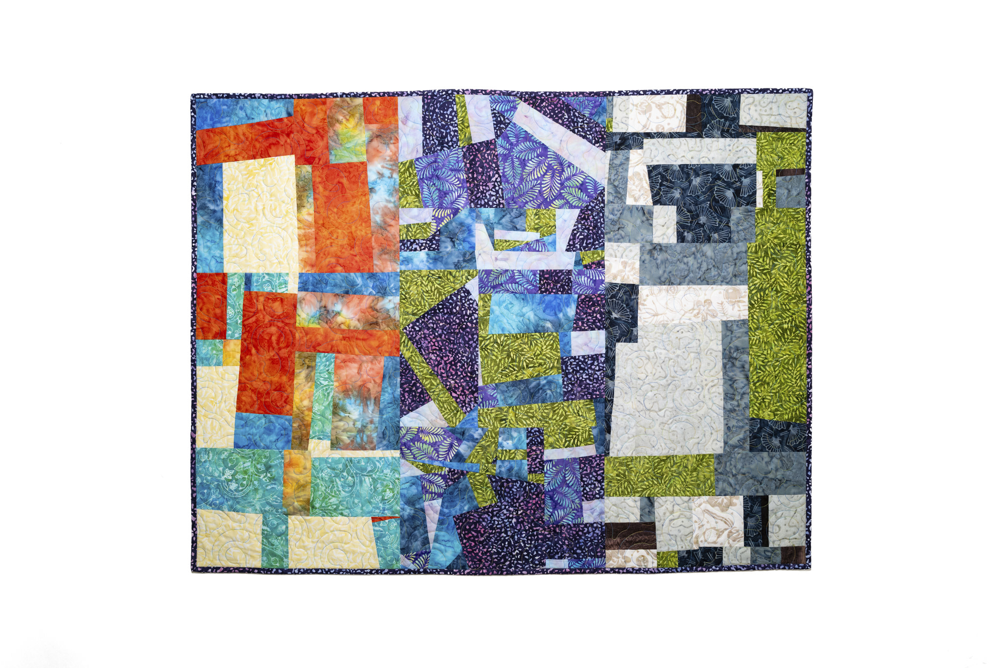 BWEAV Summer Storm Sampler Quilt with Natural Quilt Clips