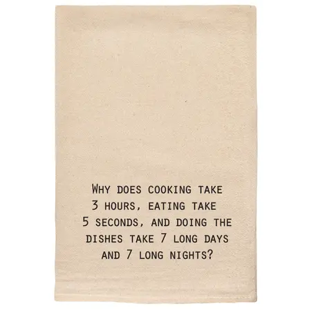 ellem Tea Towel Cooking Takes 3 Hours  56