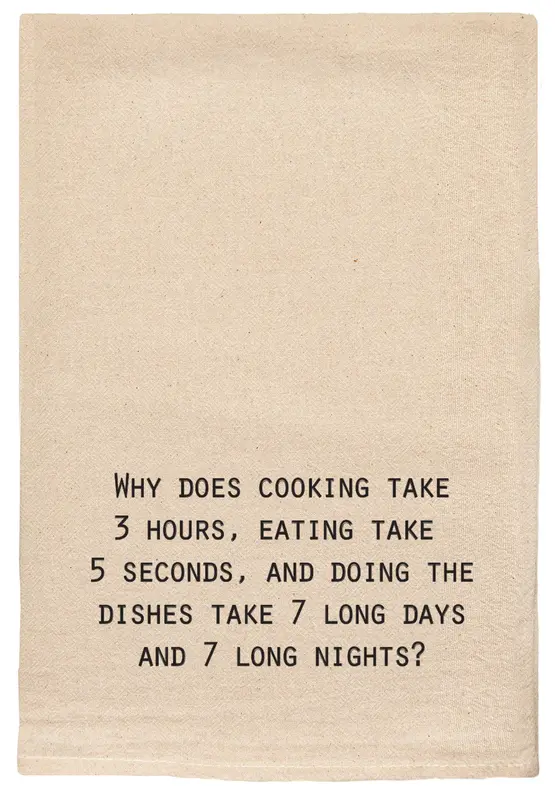 Tea Towel Cooking Takes 3 Hours 56