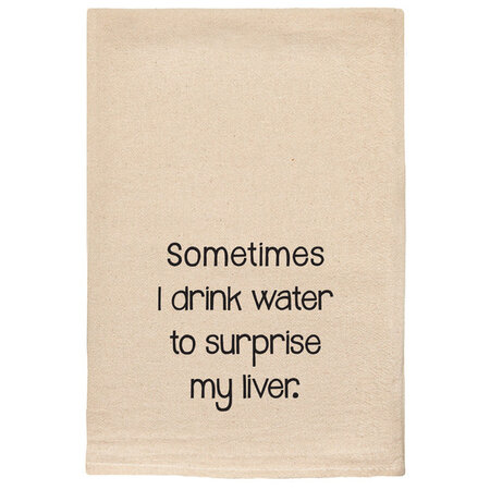 ellem Tea Towel Drink Water to Surprise My Liver