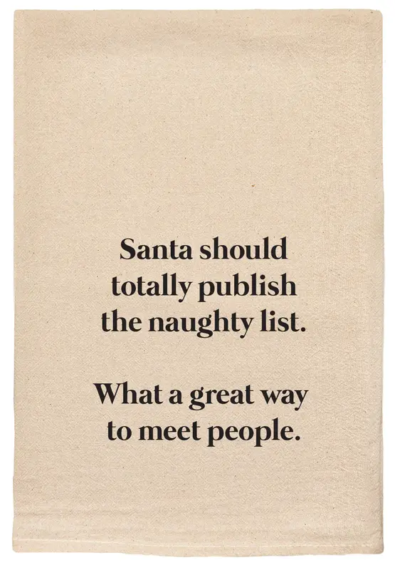 ellem Tea Towel Santa's Naughty List