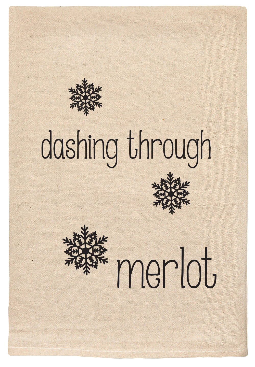 ellem Tea Towel Dashing Through Merlot