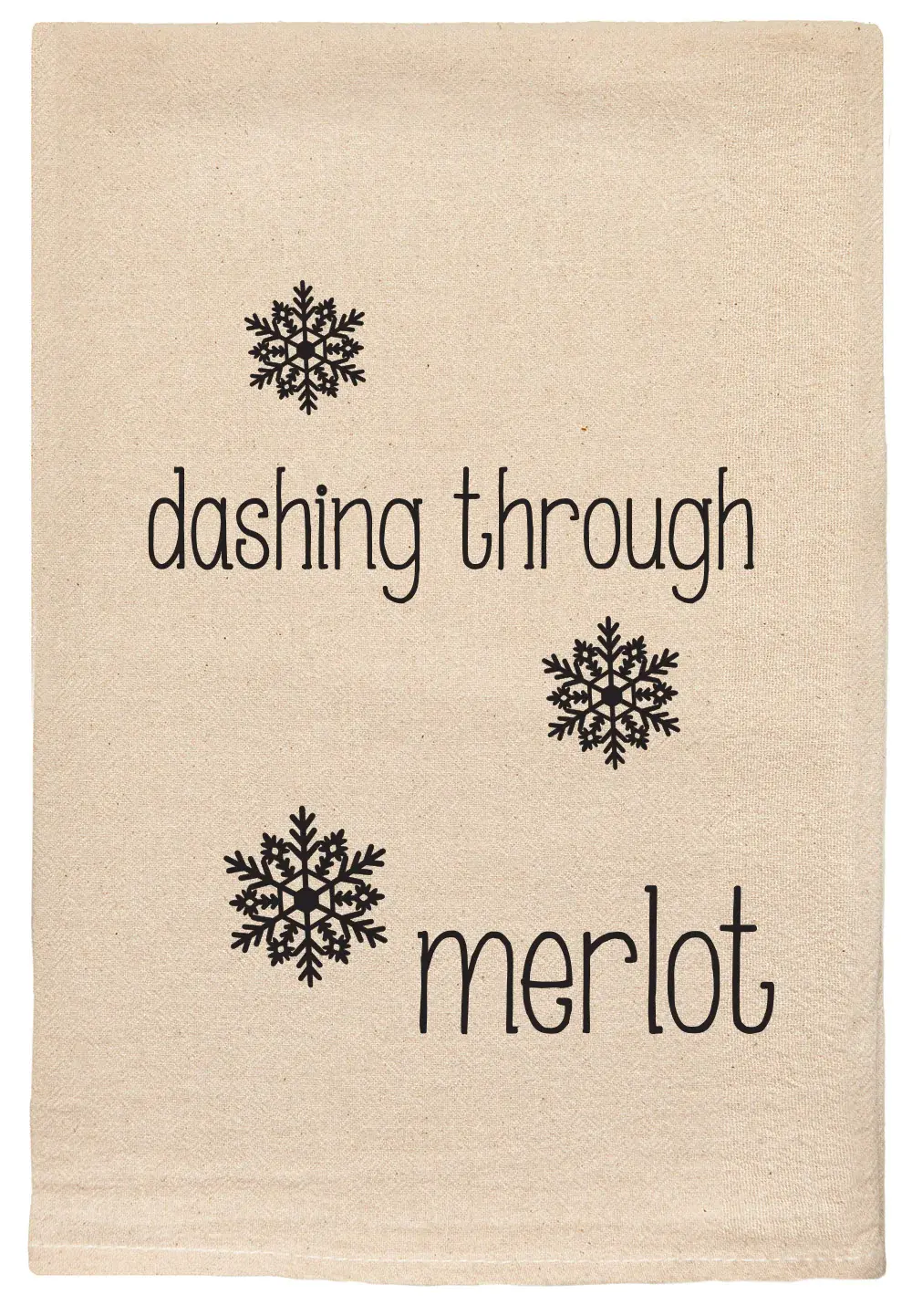 ellem Tea Towel Dashing Through Merlot