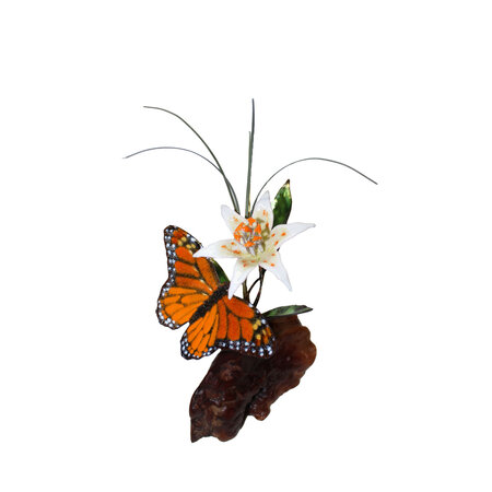 BOVO Monarch Butterfly Resting on a Daylily
