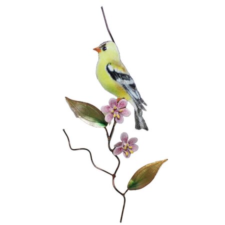 BOVO Goldfinch Resting on a Pink Aster
