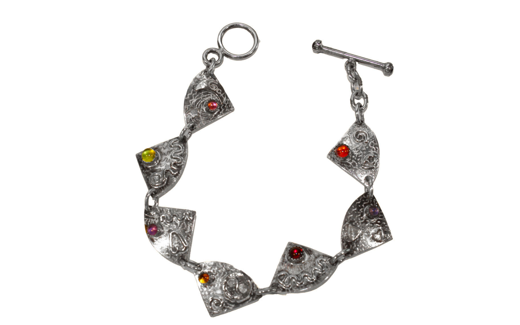 ANMAR ROUND TRIANGLE LINK BRACELET #B-64