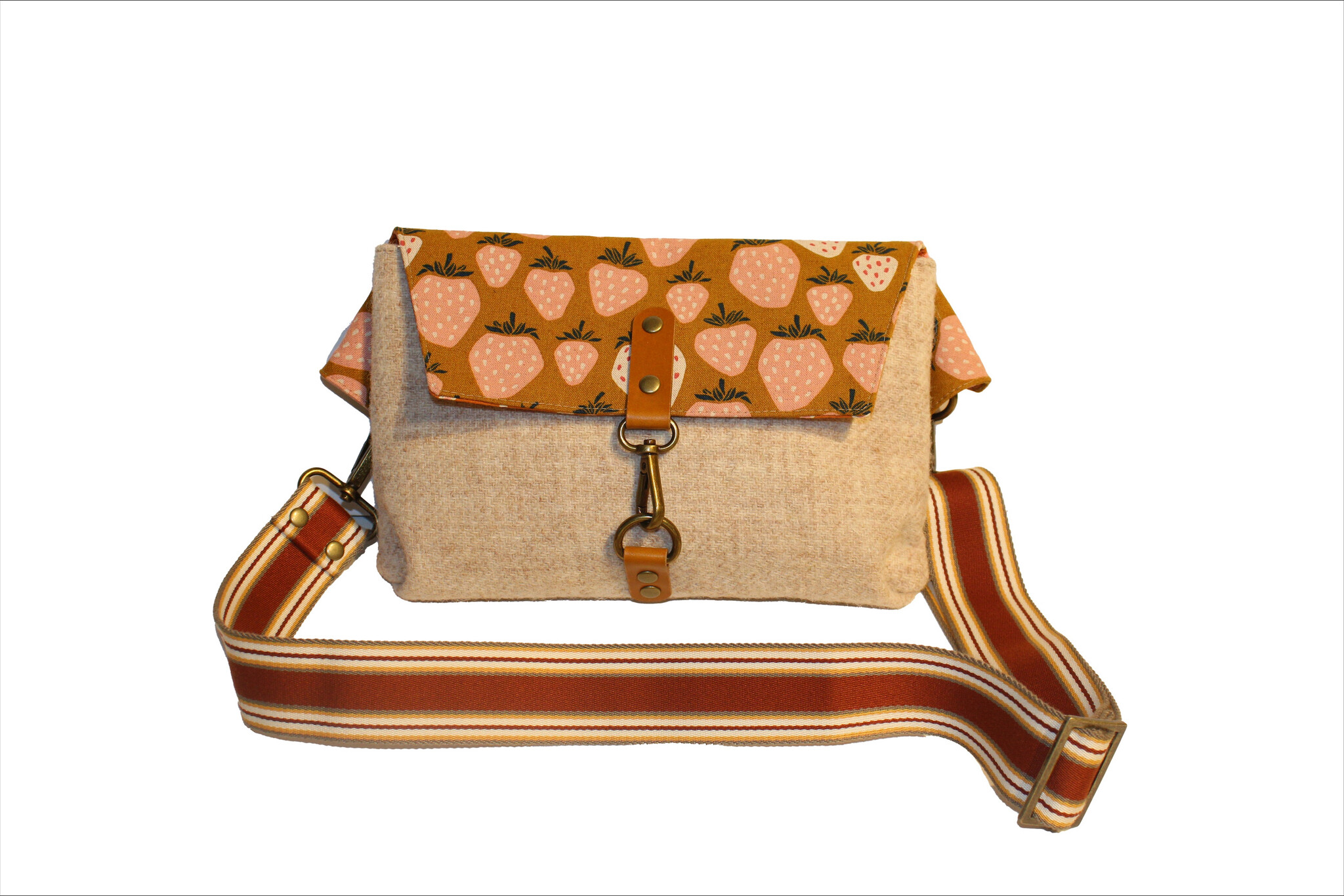 ARTWHM Tweed Crossbody Belt Bag