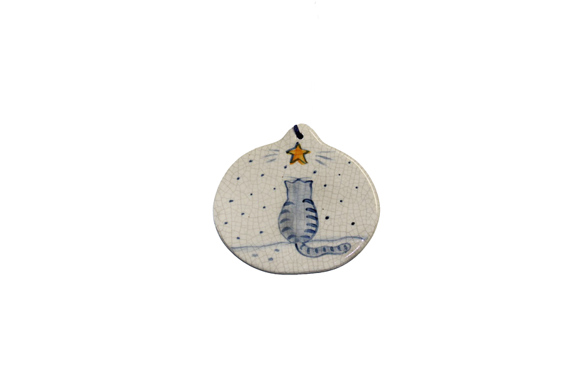 BRICKP Cat Ornament, Ceramic Orion