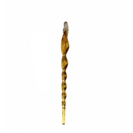 CGLASS Flatswirl Gold 6in Ornament