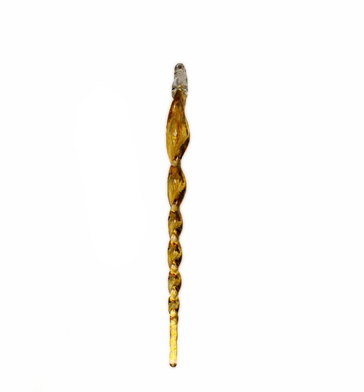 CGLASS SMOOTH FLATSWIRL 6IN GOLD
