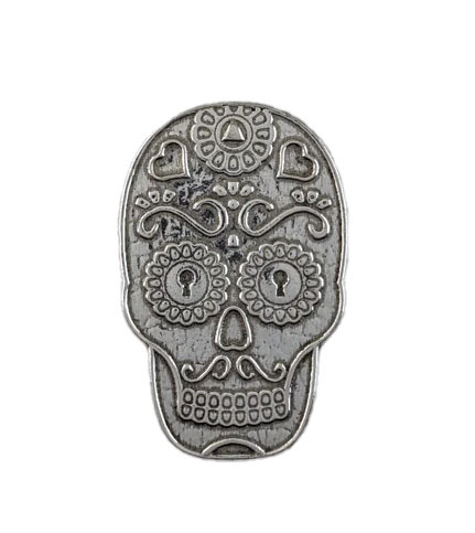 ROOSF Sugar Skull Pewter Magnet