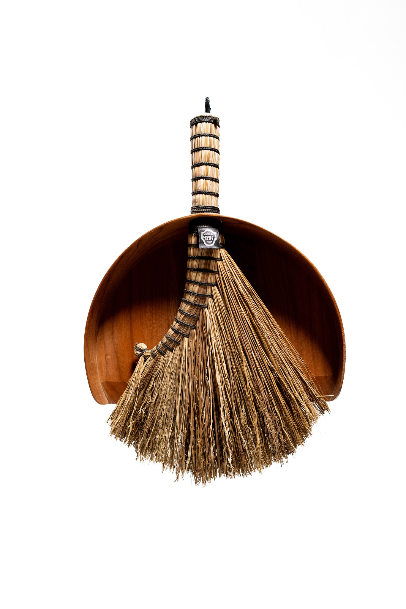 Walnut Dustpan and Broom Set