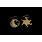 GOOSE Sunburst/Moon and Stars Earring Gold