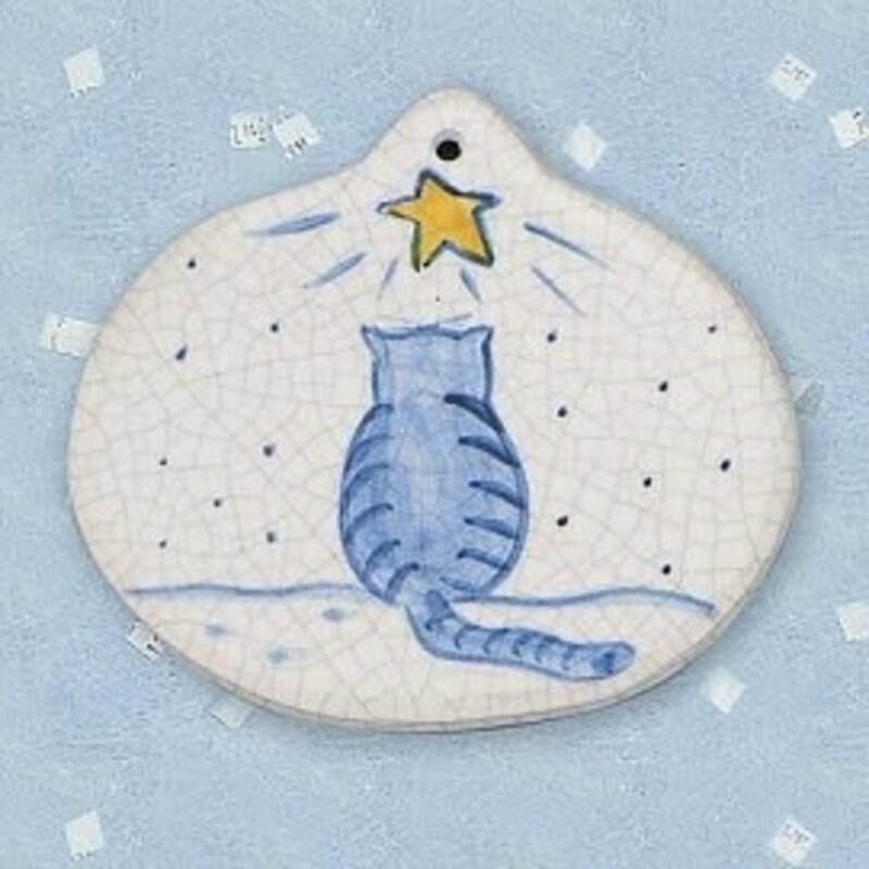 BRICKP Cat Ornament, Ceramic Orion