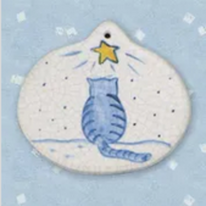 BRICKP Cat Ornament, Ceramic Orion