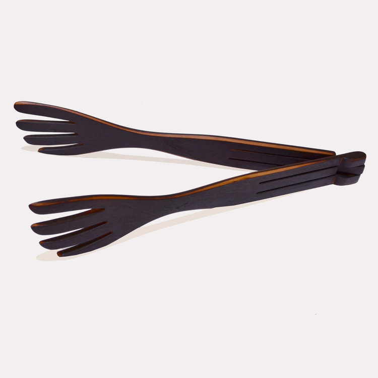 JNSP Inside Out Tongs w/flame Blackened Fork
