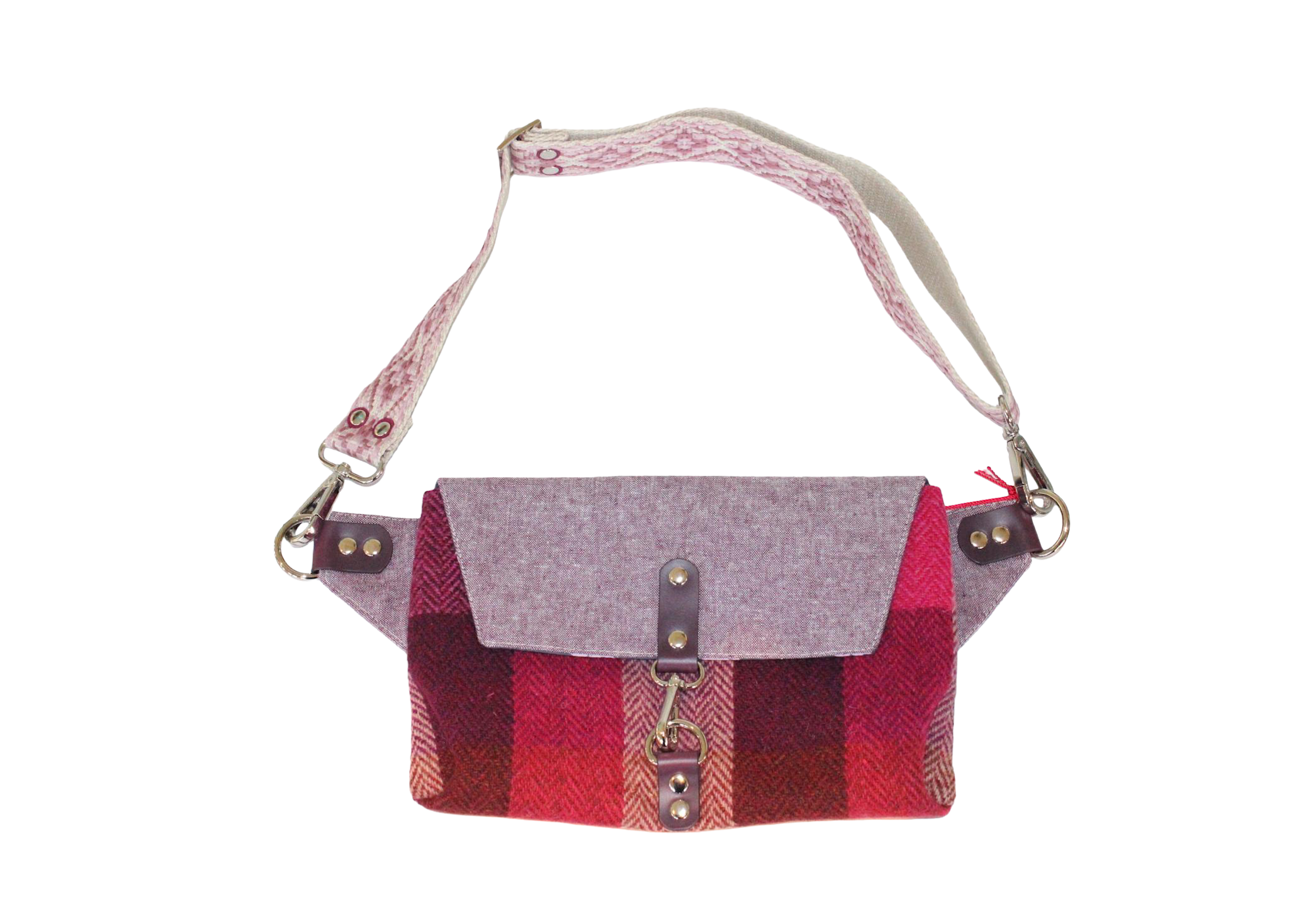 ARTWHM Tweed Crossbody Belt Bag