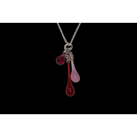 SUNDROP Trio Glass Cluster Necklace Valentines