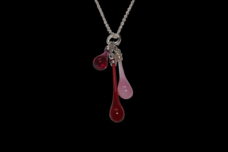 SUNDROP Trio Glass Cluster Necklace - Valentines #2 - default