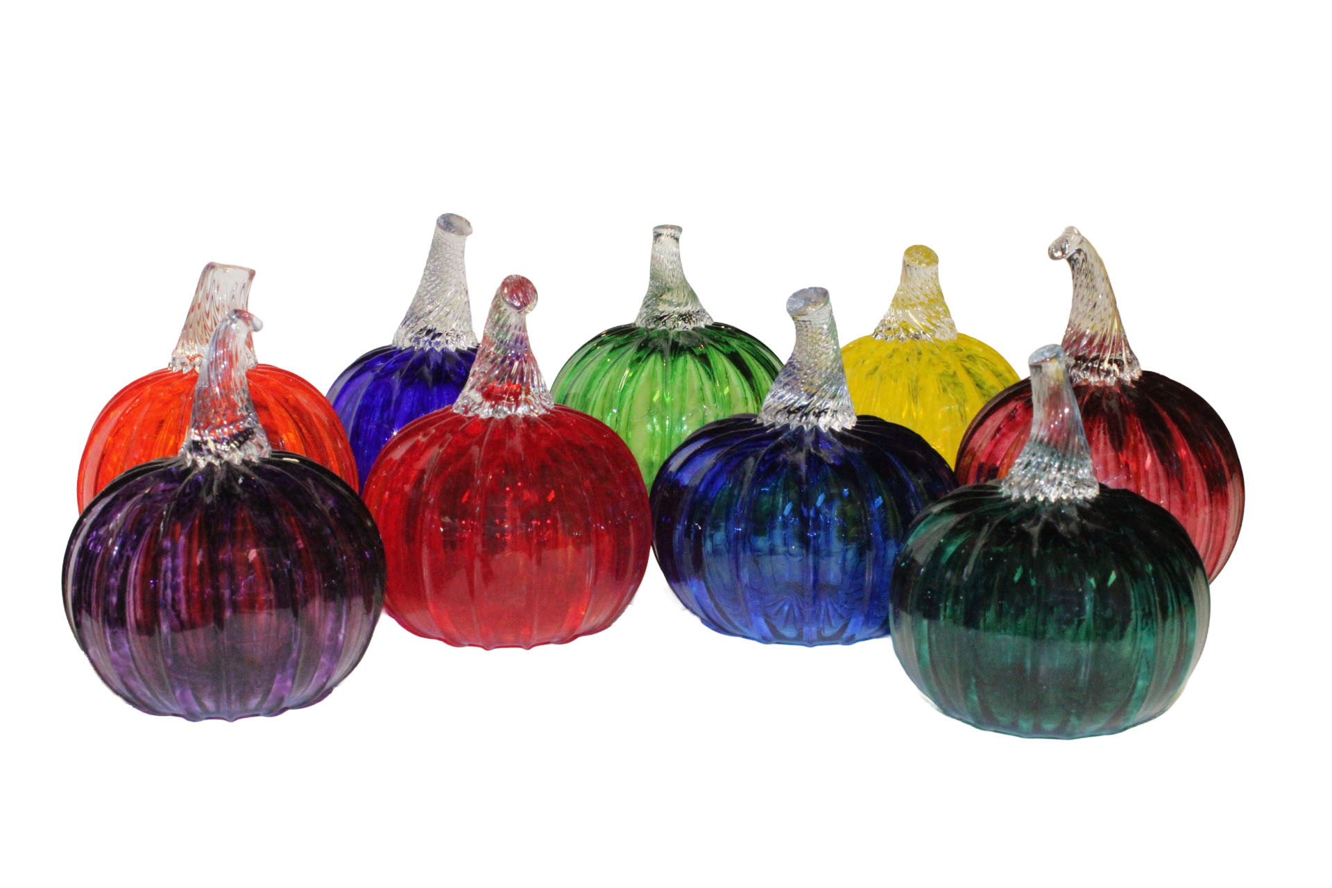 HGA Pumpkin, Gemstone, cut stems, assorted color