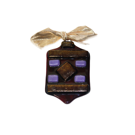 ALPHA BURGUNDY/GOLD ORNAMENT