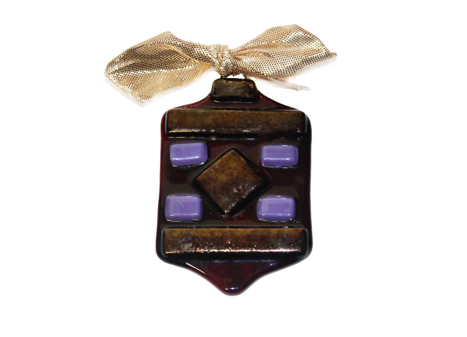 ALPHA BURGUNDY/GOLD ORNAMENT