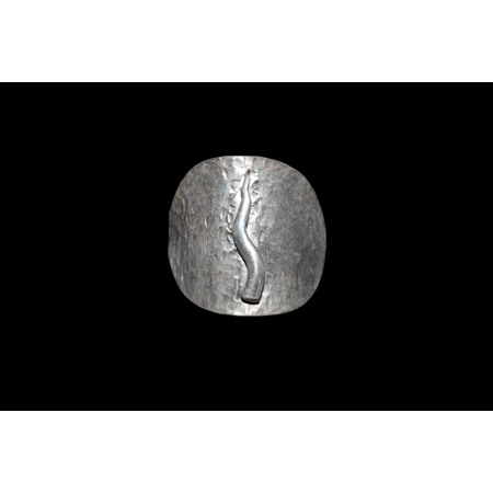 CGW BABY SPOON HAMMERED HORN RING #1323