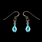 SUNDROP Demi Glass Teardrop Earrings - Aqua Tornado