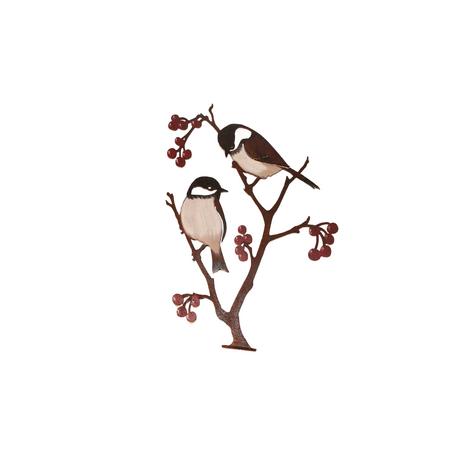 ELEGA Chickadees and Berries Silhouette