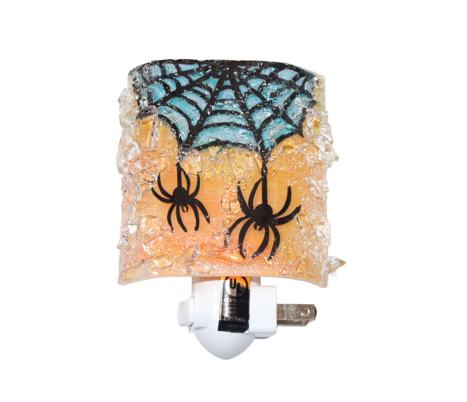 REBORN spiders in blue web