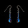 SUNDROP Lyra Glass Teardrop Earrings with Silver Spiral - Morning Glory