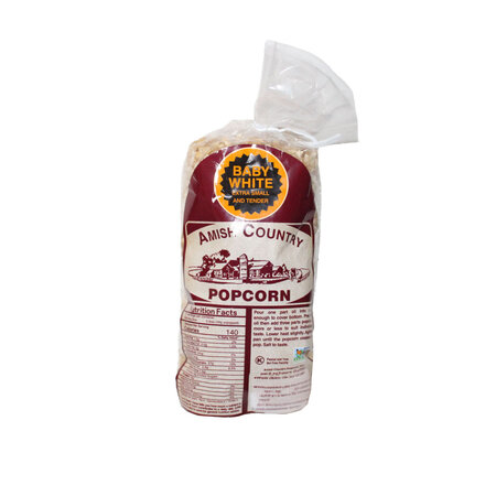 AMISH Baby White Hulless Popcorn 1lb