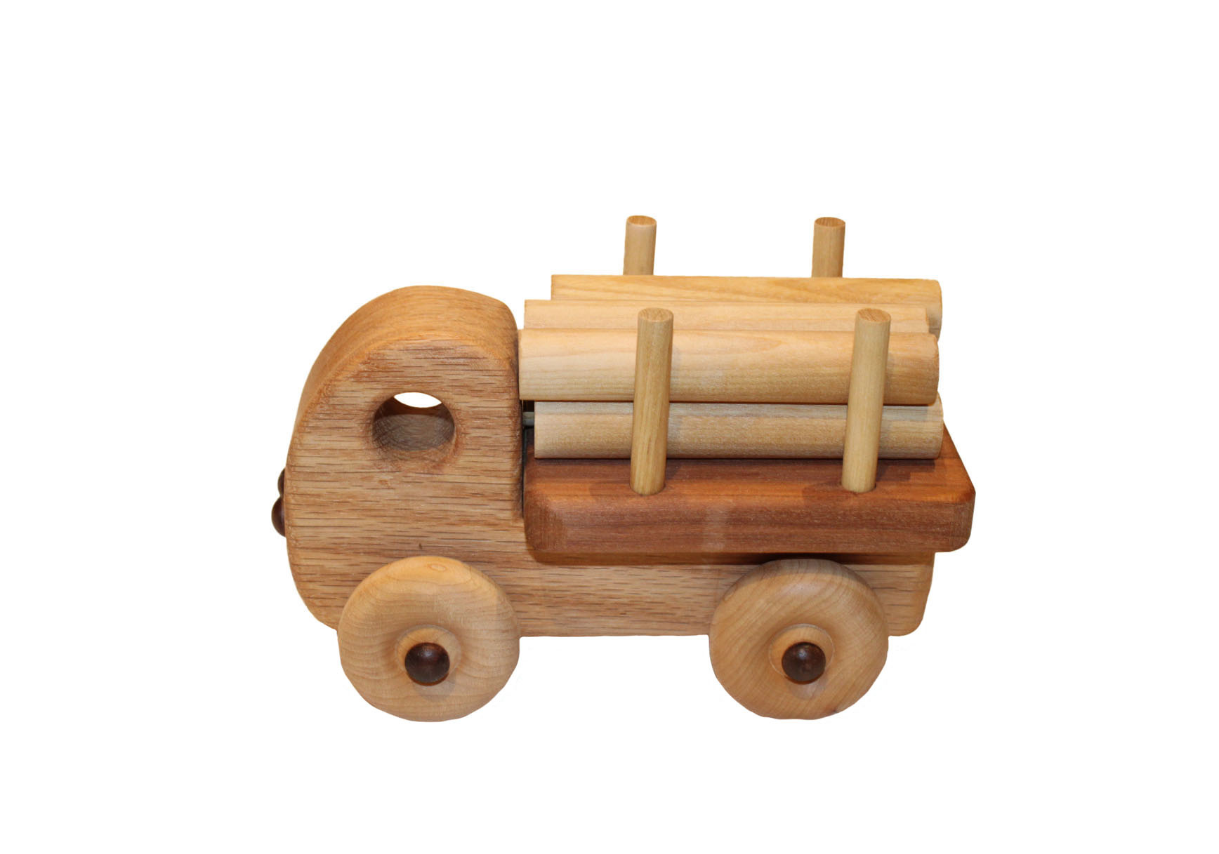 POPTY Wooden Log Truck Toy