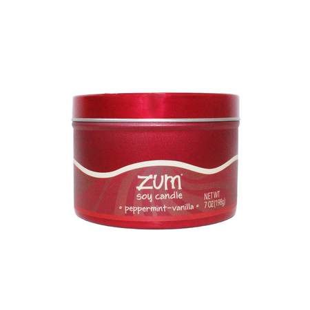 ZUM peppermint vanilla soy candle