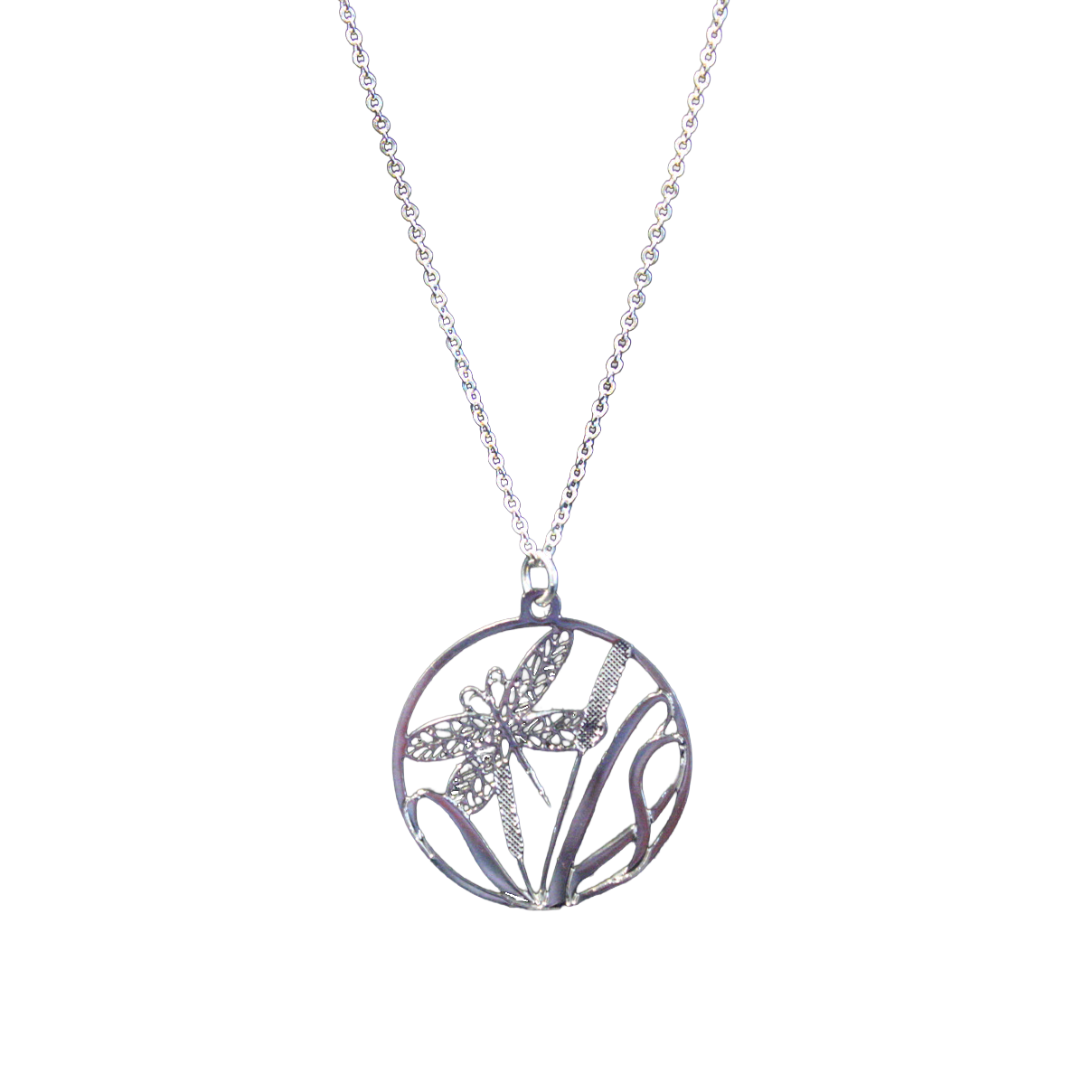 GOOSE NECKLACE SILVER DRAGONFLY #N26S