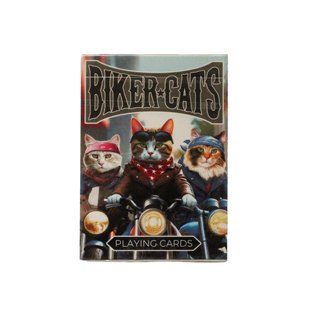 Biker Cats Playing Cards