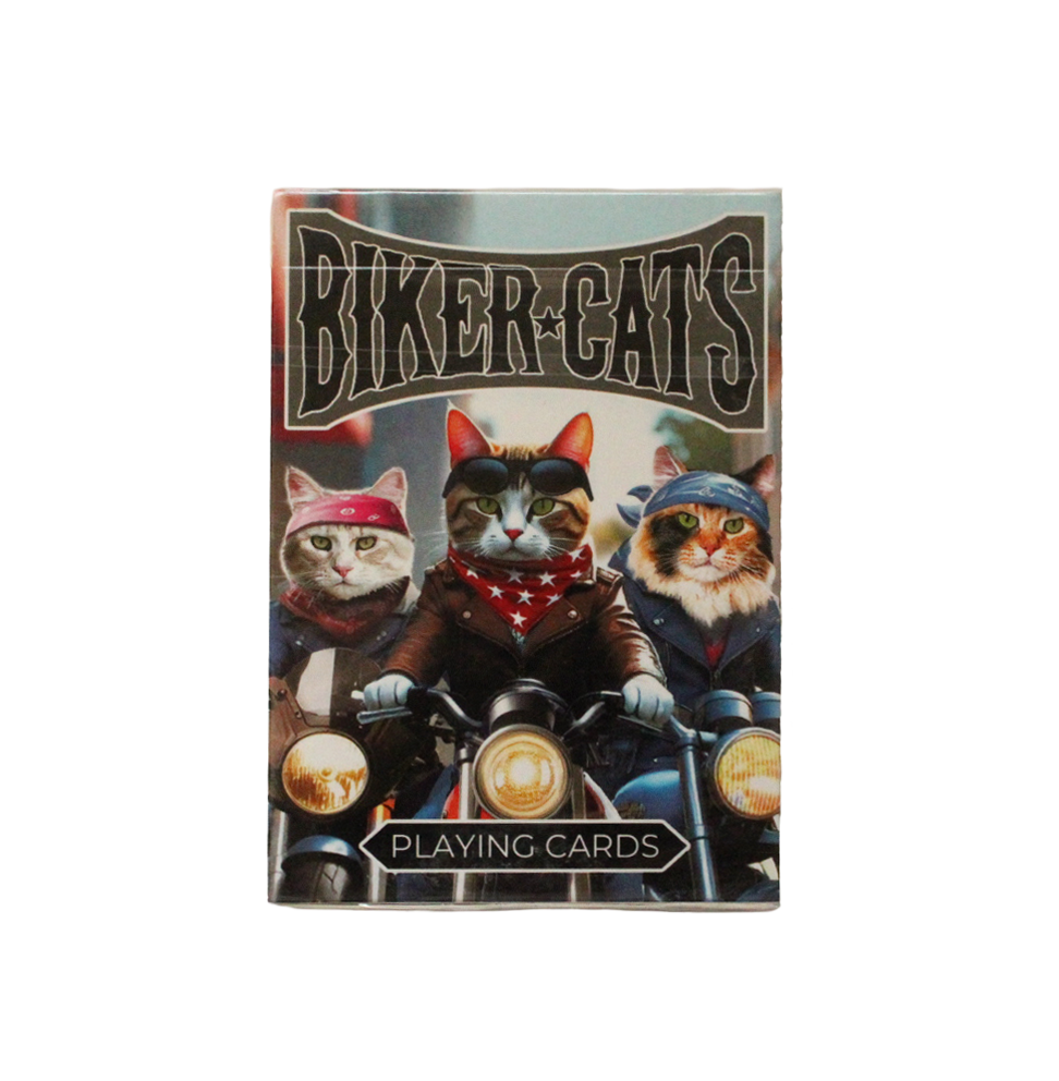 Biker Cats Playing Cards