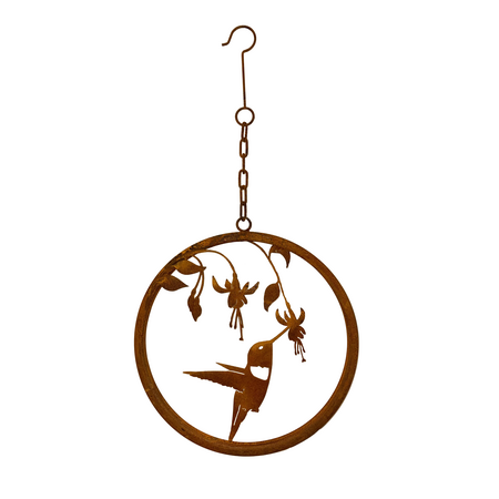 ELEGA Hummingbird on Morning Glory Ring Silhouette