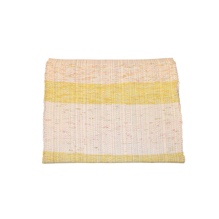 APCRAFT Rug white, yellow and pastels