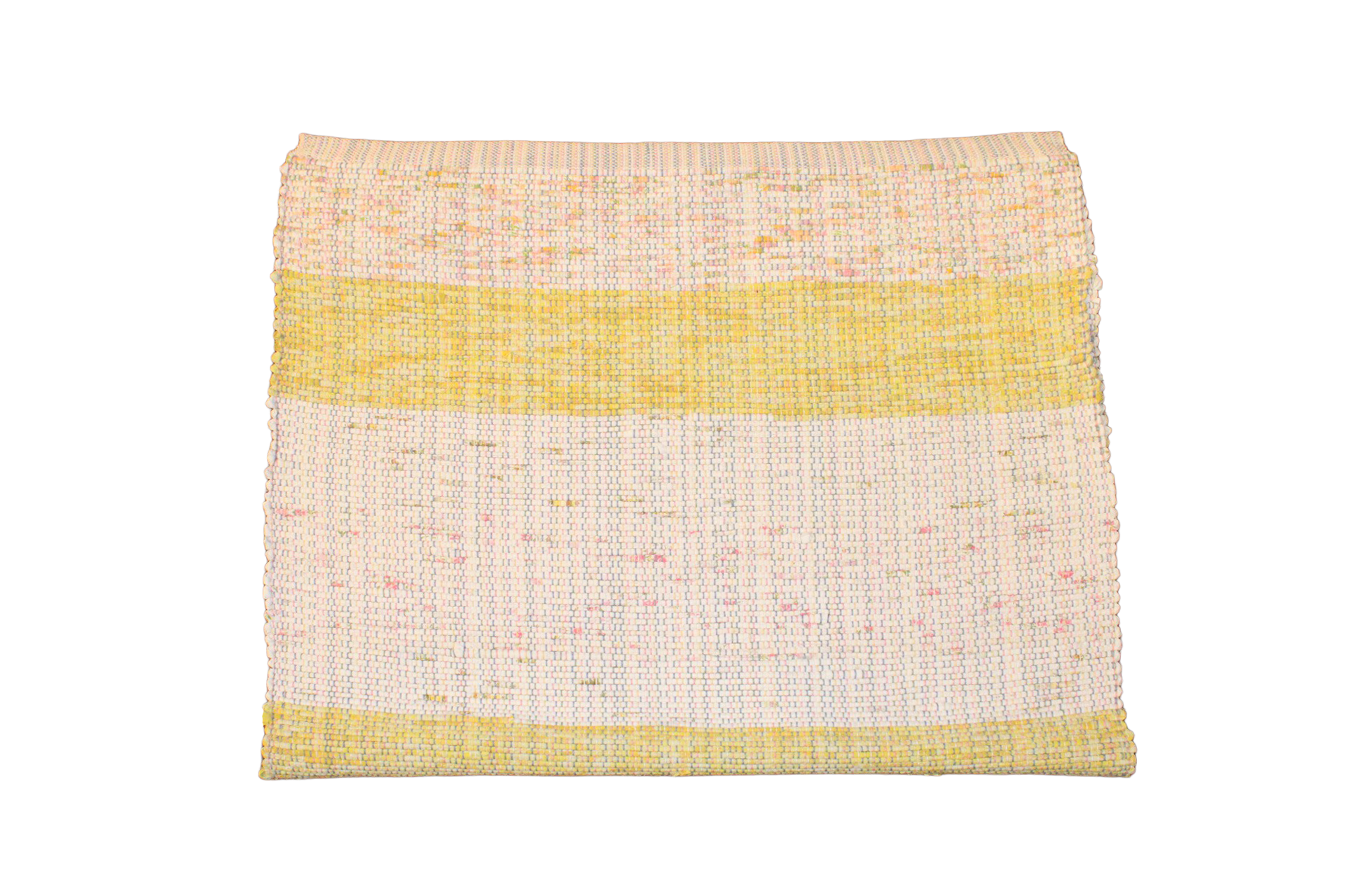 APCRAFT Rug white, yellow and pastels