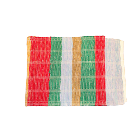 APCRAFT Rug cream lt blue, green red yellow brown