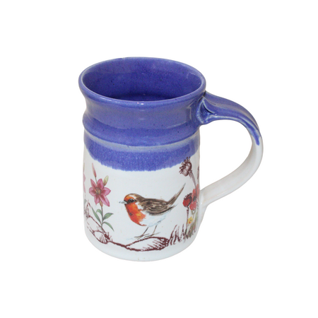 MPLPOT Bird Mug with flowers