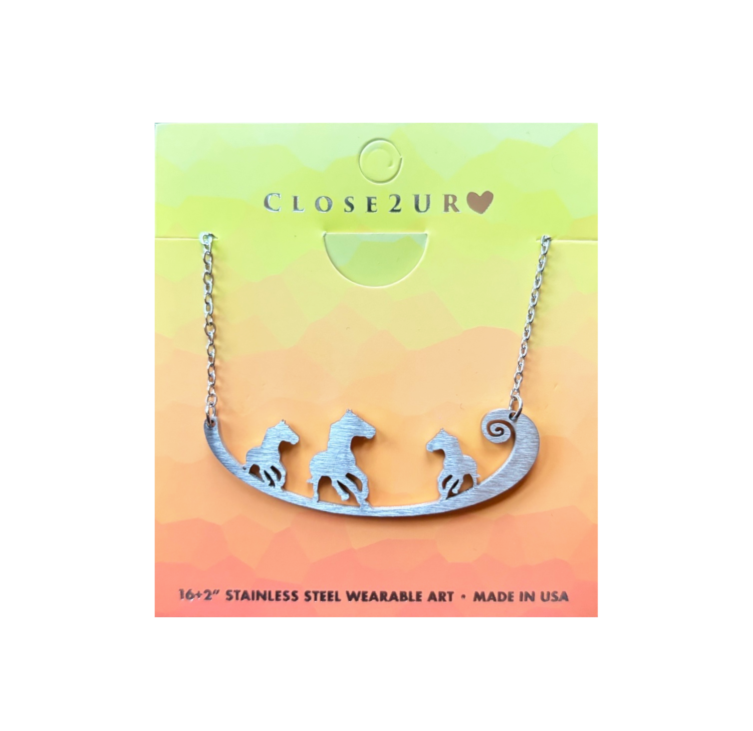 CLOSE Necklace, stainless steel