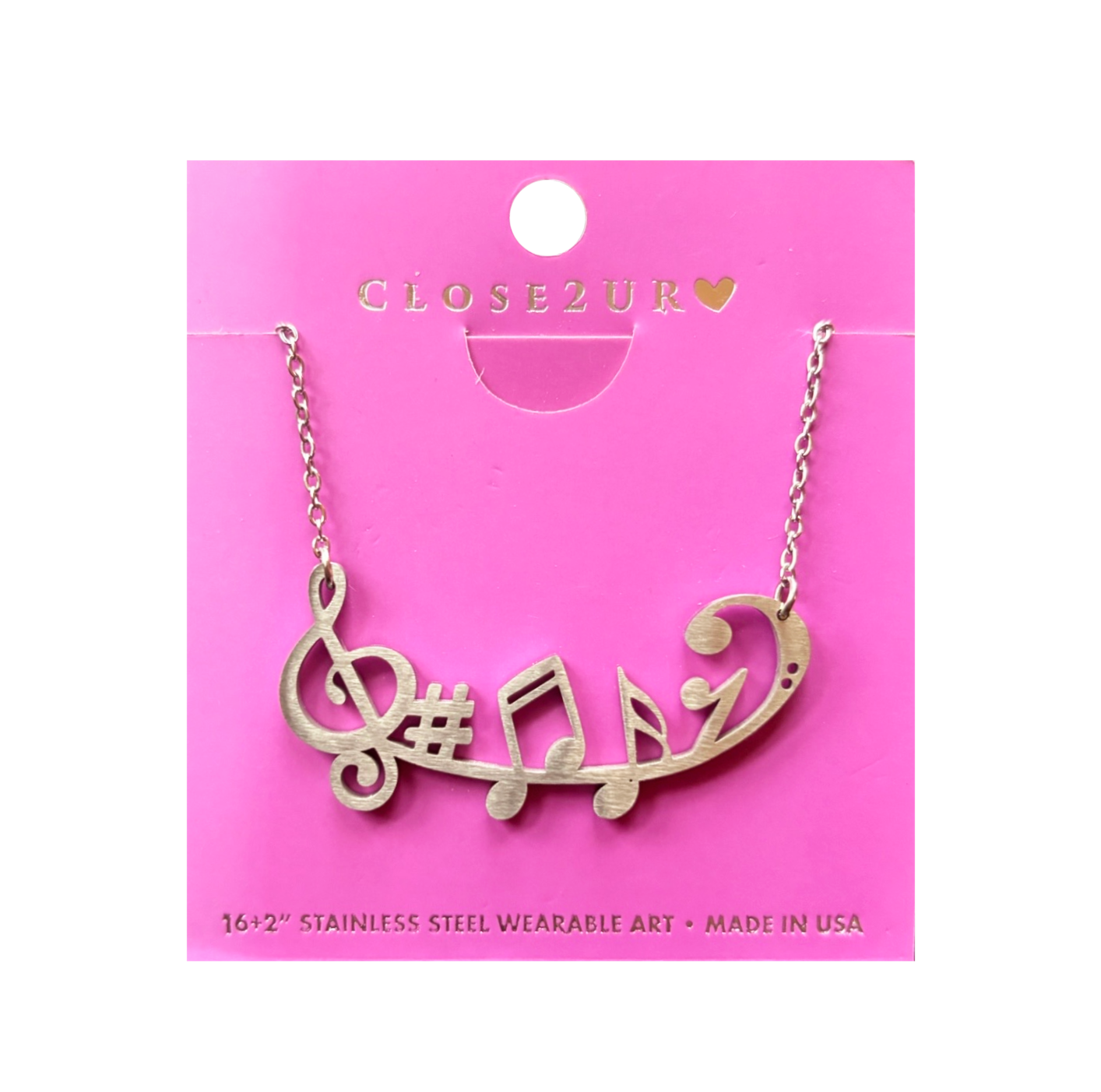 CLOSE Necklace, stainless steel