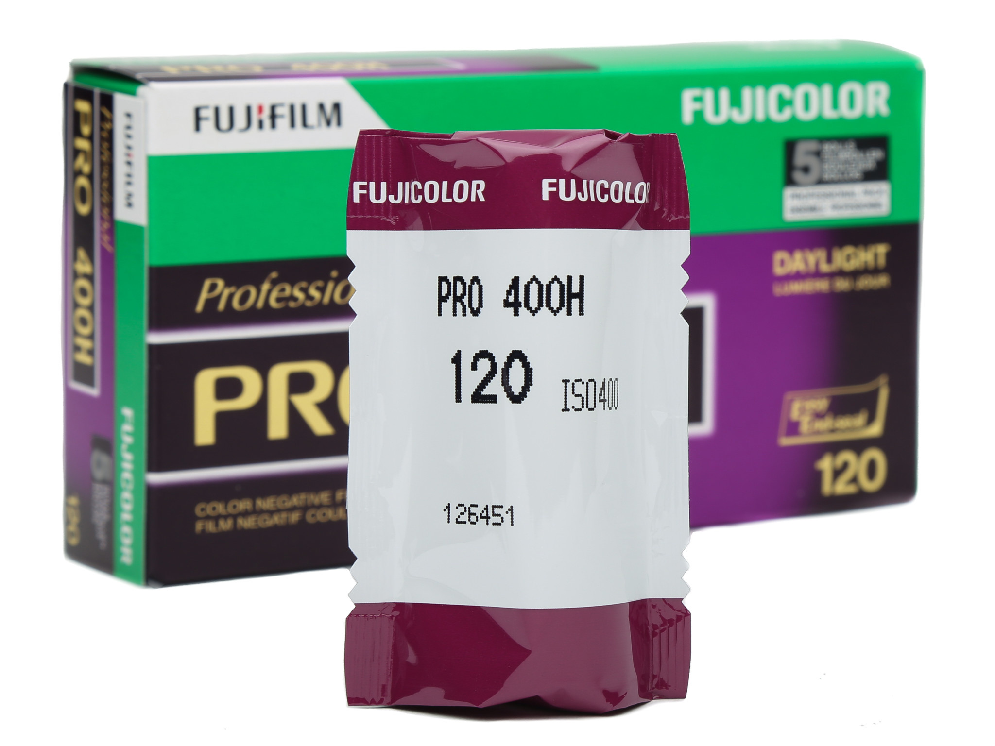 Fujicolor PRO 400H 120フィルム 3本入り Fuji Pro 400H 120 Film Single - Discontinued - Parallax