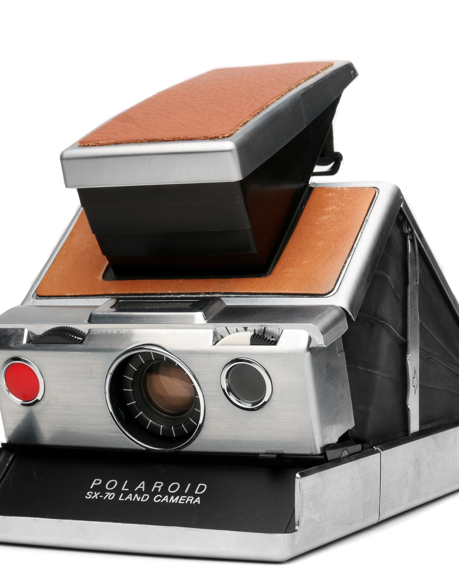 Polaroid SX-70 Stainless/Tan Instant Camera - Acme Camera Co.