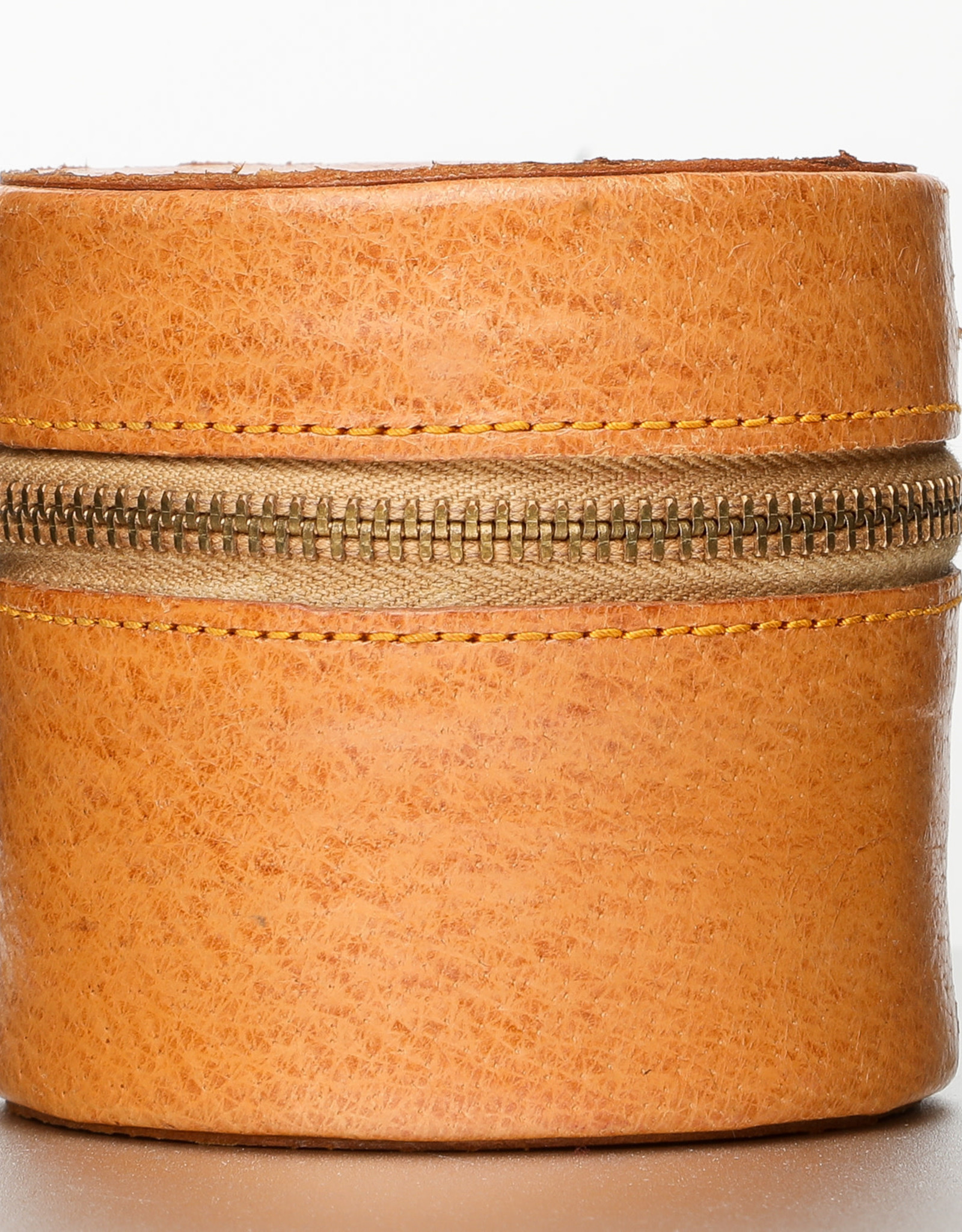 Camel Brown Leather Lens Case, Small