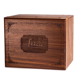 Leica Vintage Leica Carved Walnut Wood Presentation Box